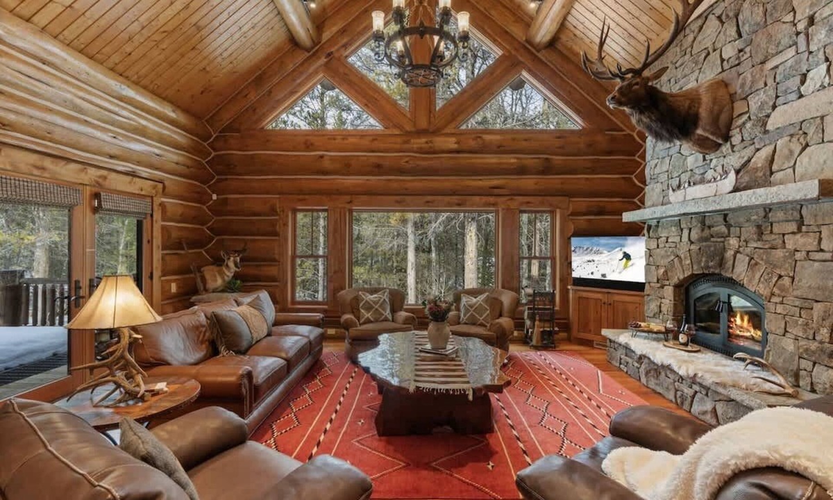 River Meadows House | Abode at Forest Edge, luxury log home, hot tub