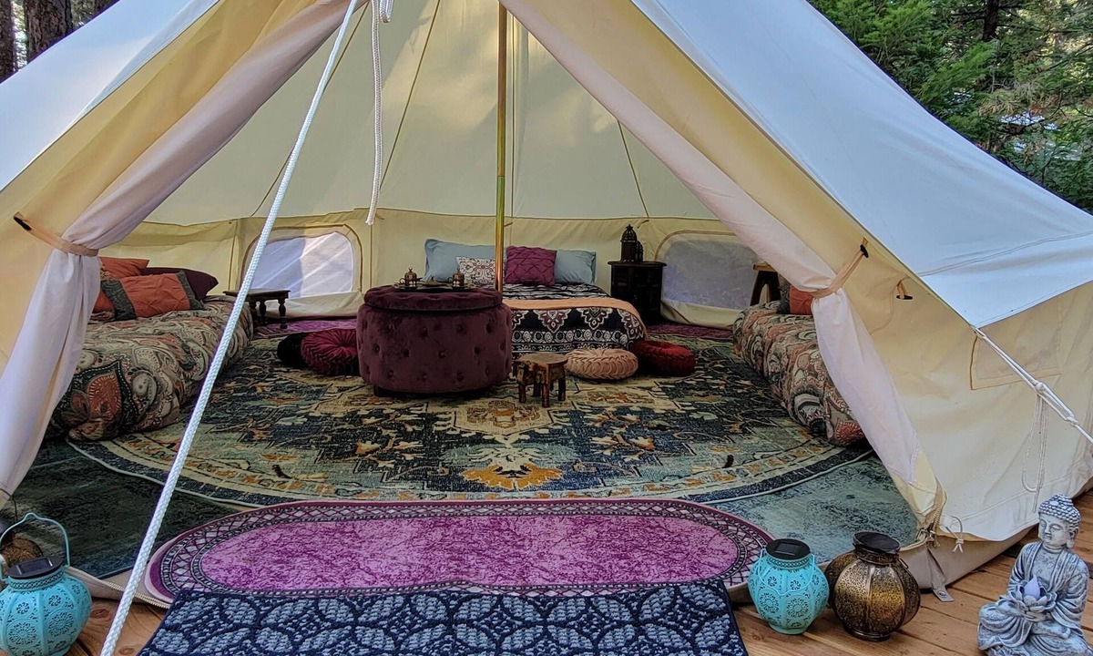 Shingletown RV Rental | Bell Tent #1 Bigfoot Lodging Lassen