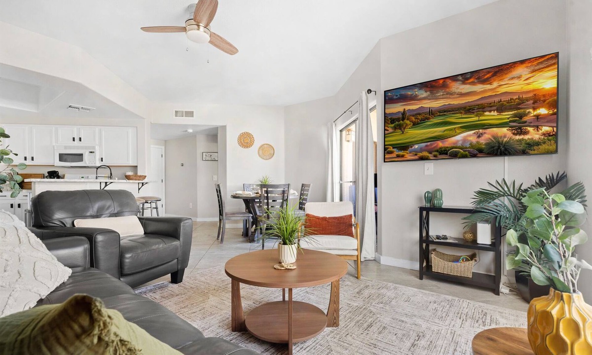 Villa De Paz Condo | Desert Oasis 2BD/2BA Gated Resort ~ Pool ~ Gym ~ Pet Friendly ~ BBQ