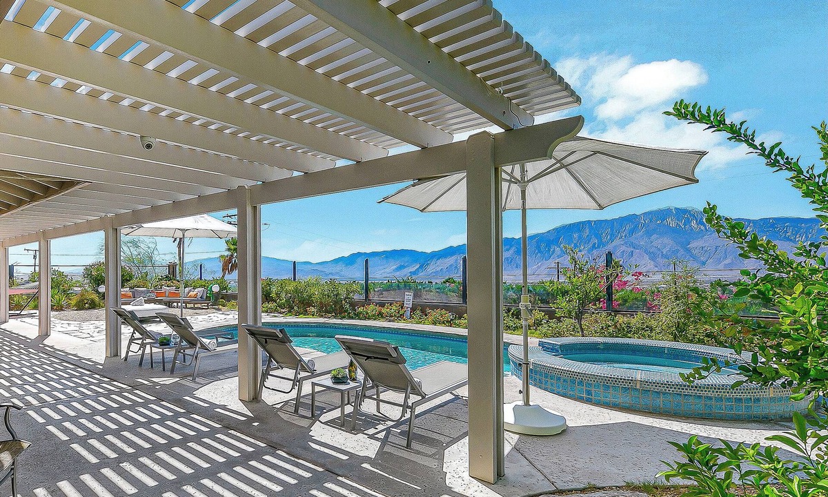 Desert Hot Springs Villa | Jetliner Views · Designer Retreat · Pool+Spa+Games
