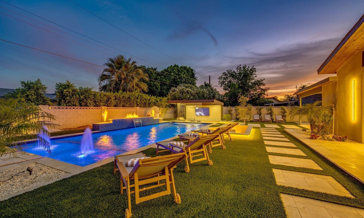 Park Scottsdale Four House | Luxury Pool Oasis - Modern Desert Home w/Resort Backyard, Fire Pits & Game Room