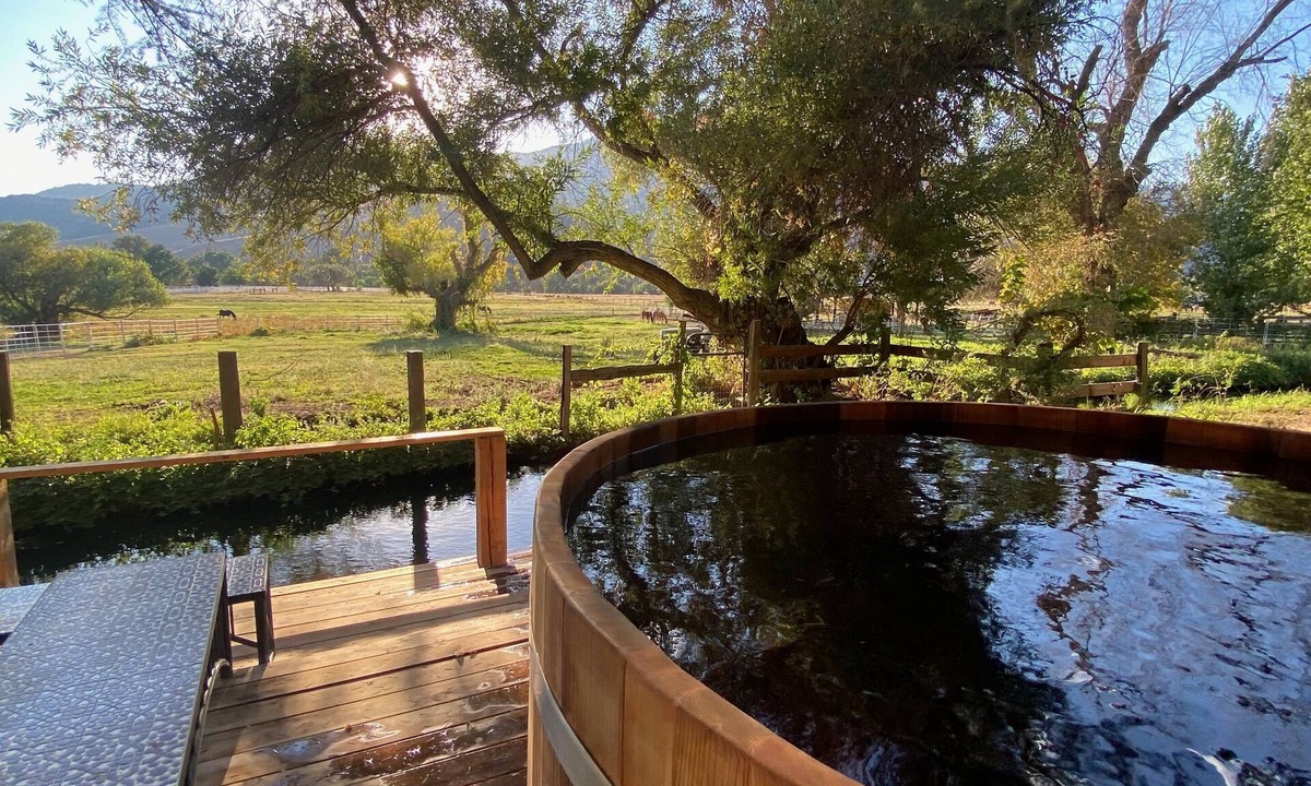 Kernville Other | Mountain View: River flowing past hot tub overlooking horse meadows