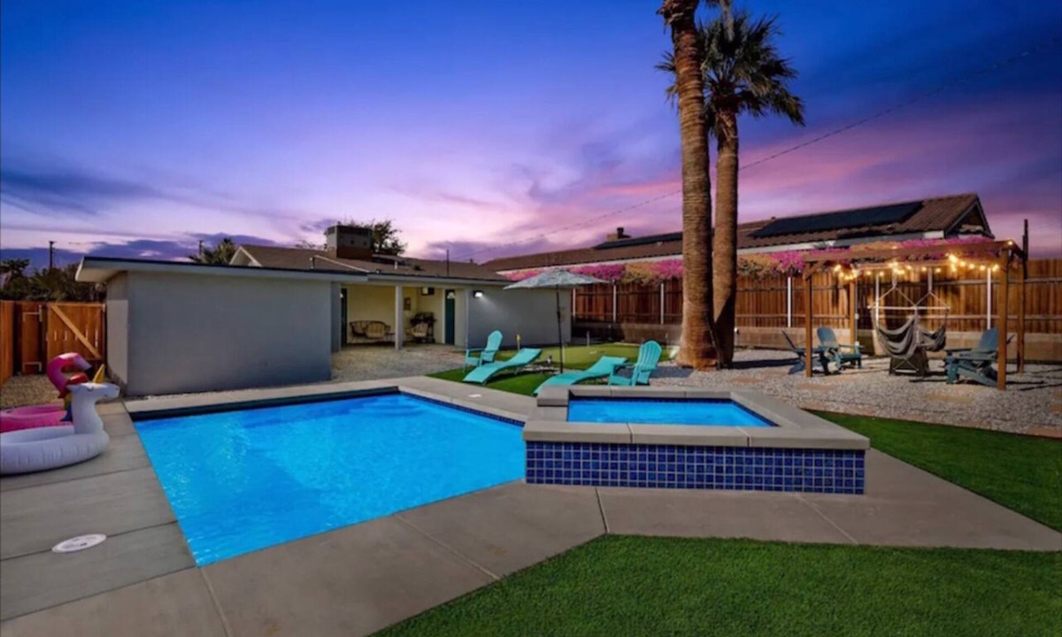 North Palm Springs House | Palm Springs Oasis Private Pool & Spa Mini Golf 4BR Escape