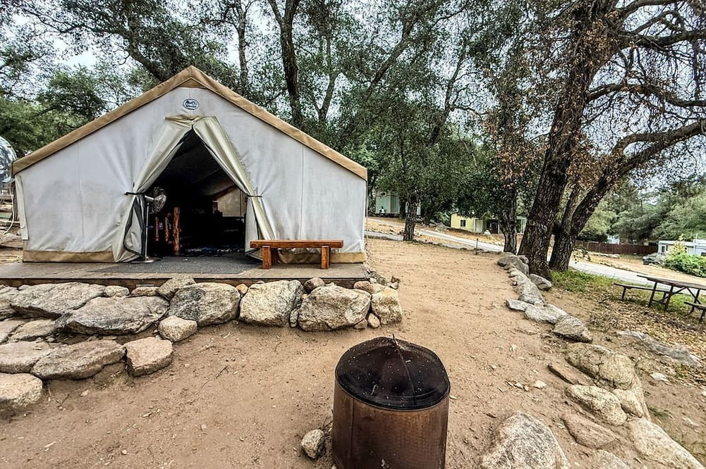 Pauma Valley RV Rental | Peaceful Affordable Glamping Tent with Scenic Nature Views near San Diego in Pauma Valley, California