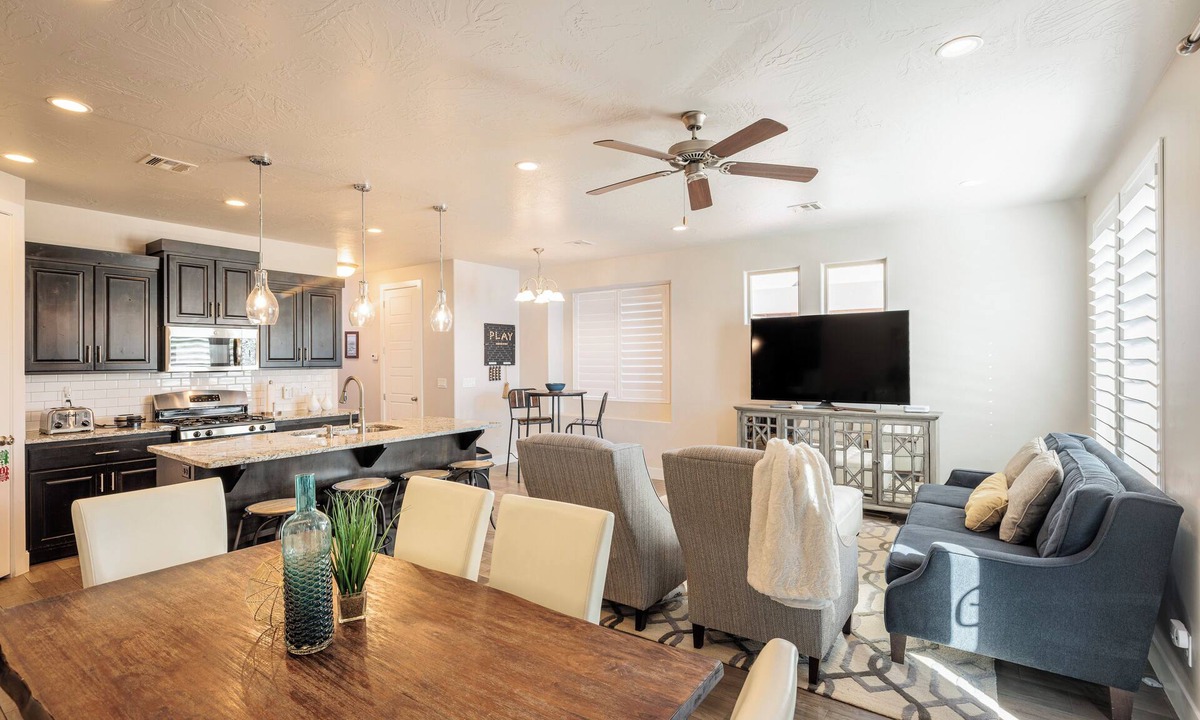 St. George Villa | Poolside 3BR w/EV Fast Charger & Red Rock Views