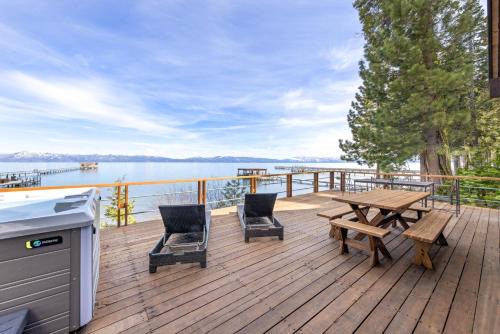 Tahoe Woods House | Towering Pines Lakefront - 3 BR w Hot Tub & Buoy