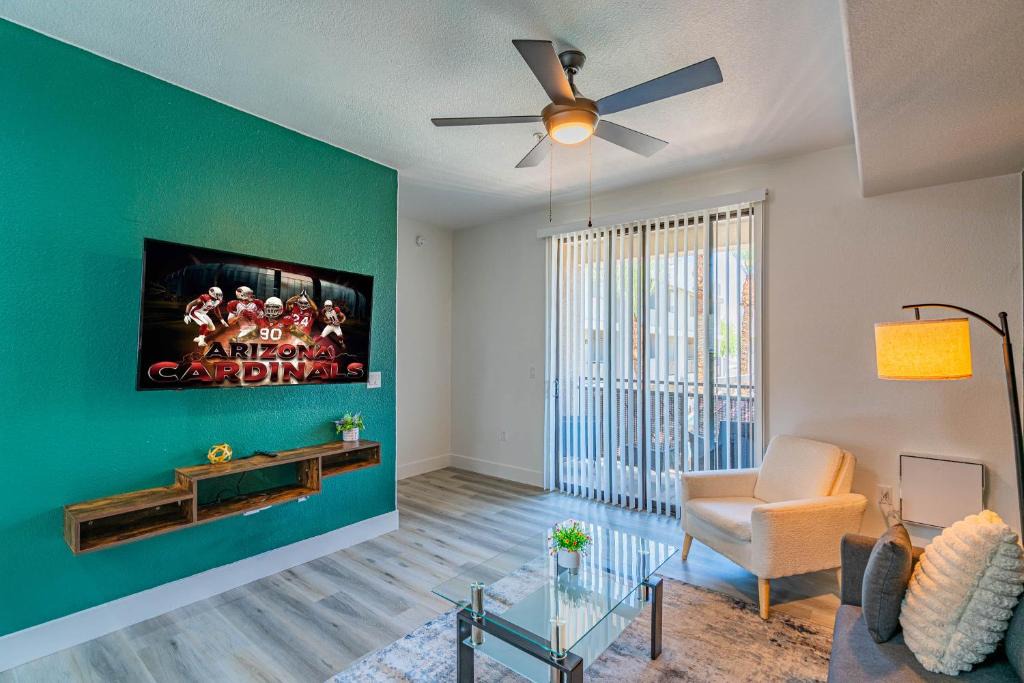 Glendale Sports and Entertainment District Apartment | Trendy 1BD Walk to Westgate Pool Gym WD
