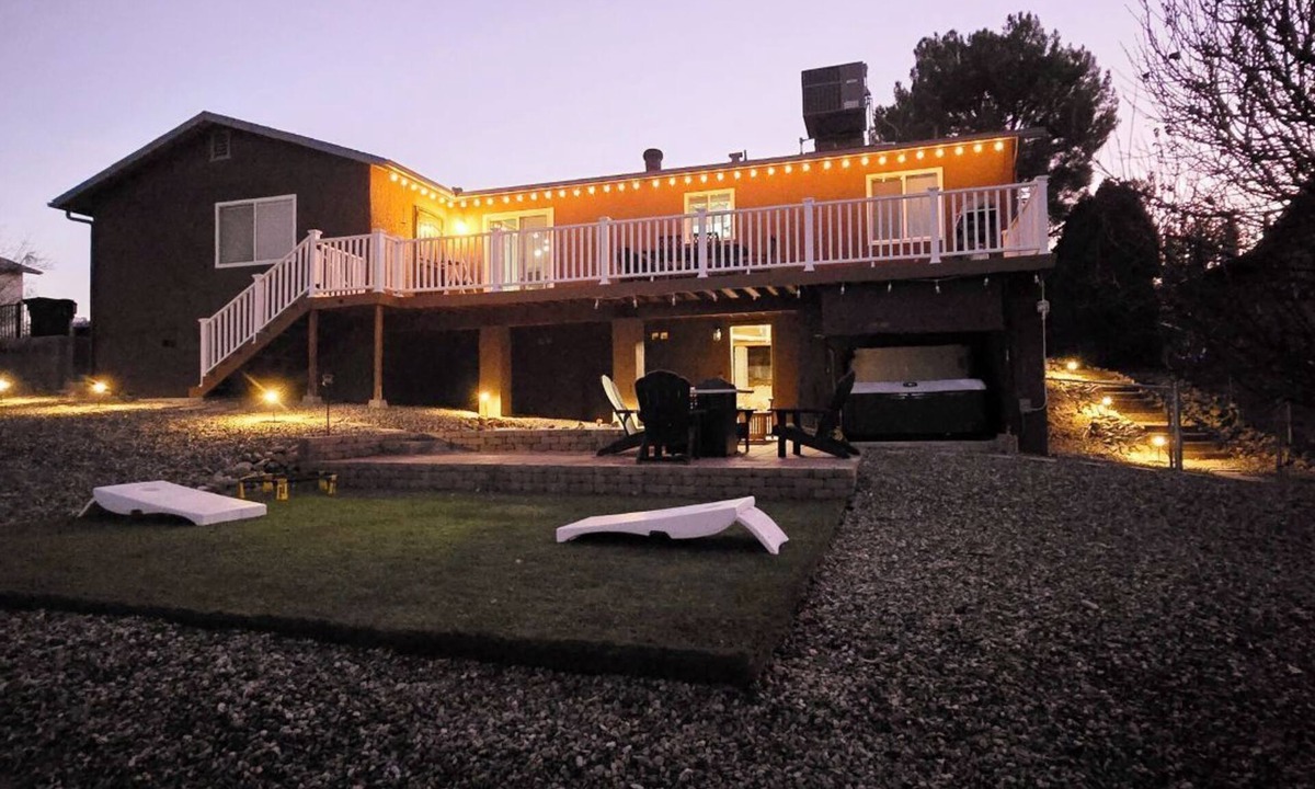 Cottonwood-Verde Village House | Verde Valley Views - Gameroom, Hot Tub, BBQ grill, Outdoor Fire Table