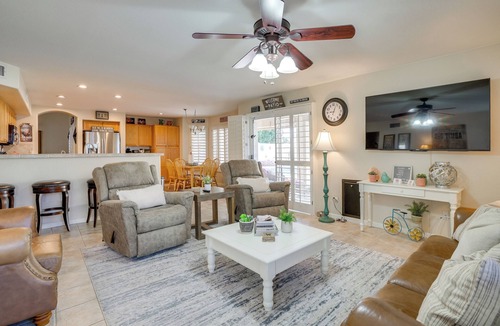 Mountain Vista Ranch Cottage | 1 Mi to Surprise Stadium! Home w/Patio & Hot Tub
