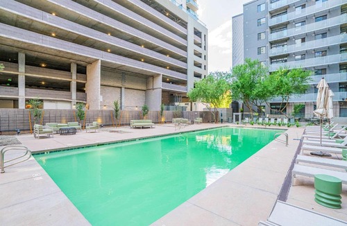 Evans Churchill Apartment | 2BR Roosevelt Row Gym Pool Parking Sleeps 8