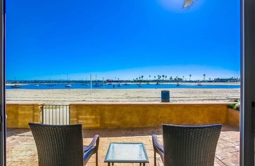 Central Mission Beach Condo | 3 Levels of WaterFront + 2 Exclusive Patios + AC