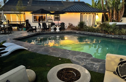 Huntington Beach House | 5 Star Rated Beach House! Huge Pool, Hot Tub, 4-bedrooms, AC & fitness room.
