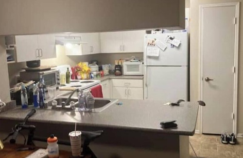 San Ramon Apartment | 750 sq ft, carpeted, futon.