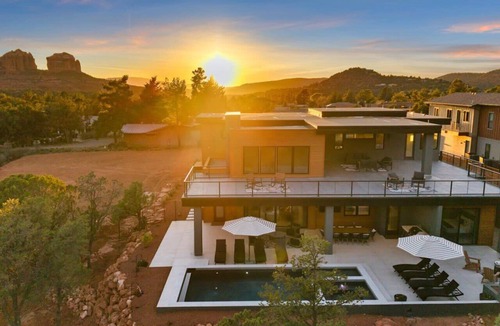 Sedona House | Architectural Sedona Escape | Pool, Spa, Red Rock Views, Indoor-Outdoor Living