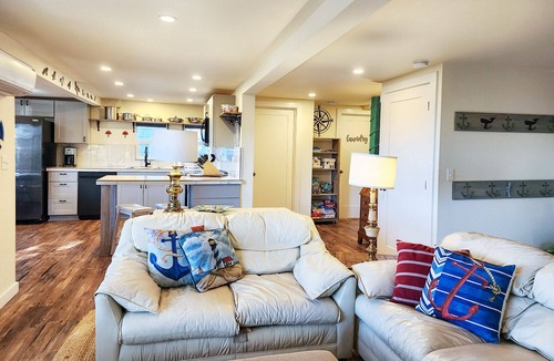 Waldport House | Bayfront Home! Walk to Everything! Hot Tub! Dog Friendly!
