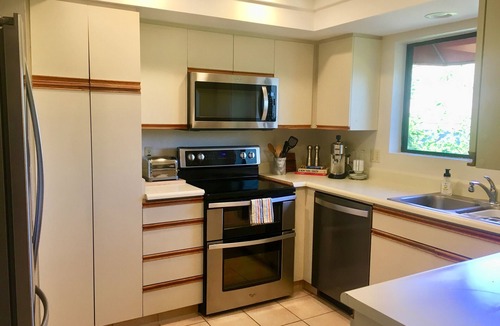 Indian Canyon Condo | Breathtaking mountain views from this very private, updated Mid Century condo!