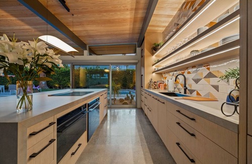 Palm Springs House | Bright, Dog Friendly, Bungalow with Ozone Pool, Firepit and Mountain Views!