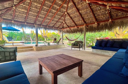Los Zacatitos House | Casa Moonshine Three Casitas- Private pool, AC, short walk to a beautiful beach!