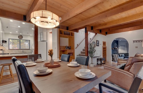 Incline Village House | Charming Tahoe Retreat with Warm Wood Beams and Outdoor Seating | Twin Peaks One