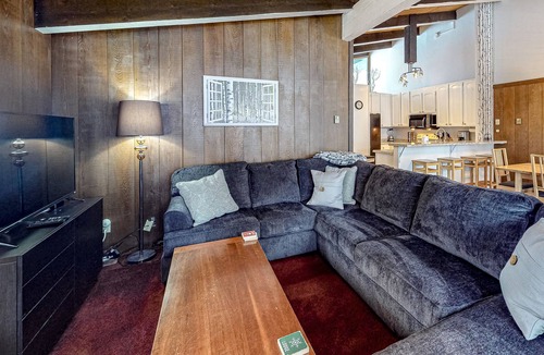 Mammoth Lakes Condo | Chateau-Style Condo with WiFi, Wood Stove, Shared Pool/Hot Tub/Sauna/Tennis