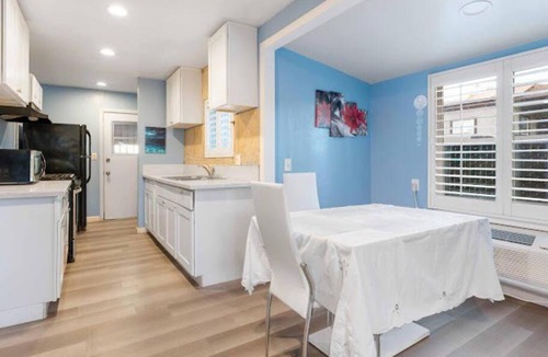 Upland Apartment | Cheerful one bedroom with free parking and patio.