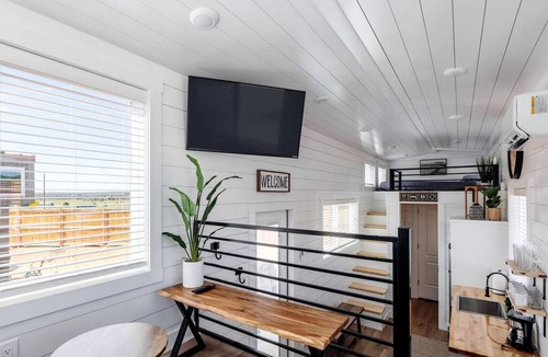 Apple Valley Cabin | Chill Out in Style: Tiny Home Paradise with Hot Tub in Apple Valley