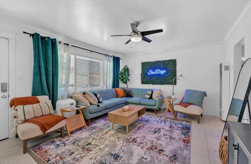 Stockton Apartment | Close to Downtown! Private Yard, Fire Pit,Games