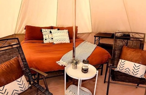 Moab RV Rental | Cozy Romantic Glamping Tent on Secluded Ranch with Breathtaking Night Sky Views in Moab, Utah