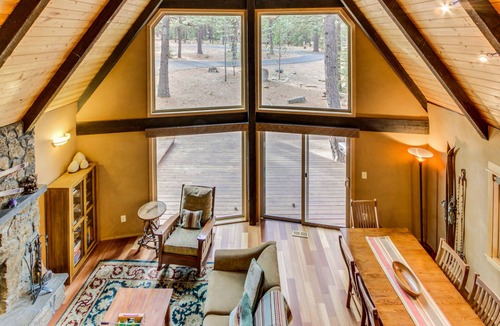 Black Butte Ranch House | Dog-friendly A-frame-inspired home on 1/2 acre with pools, hot tubs & sauna