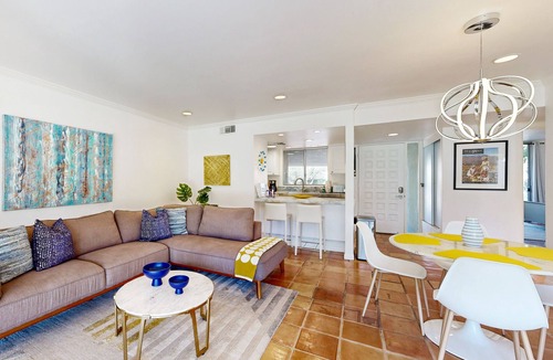 Araby Commons Apartment | Dog Friendly Mid-Century Villa at The Coco Cabana with Pool, Spa & Tennis Courts