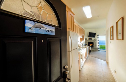Shelter Cove Condo | Dolphin by OceanviewHotTubs Tesla charging Oceanfront Shelter Cove