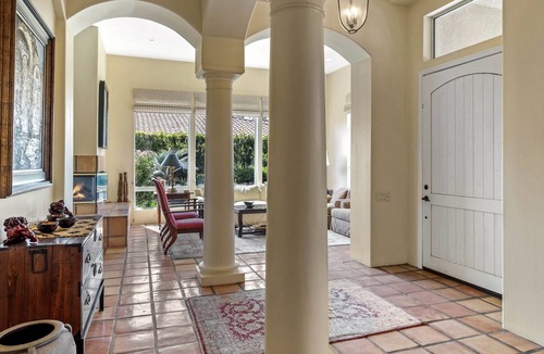 Sunrise Vista Chino House | Exceptional Spanish-style home with private sparkling pool, spa & mountain view