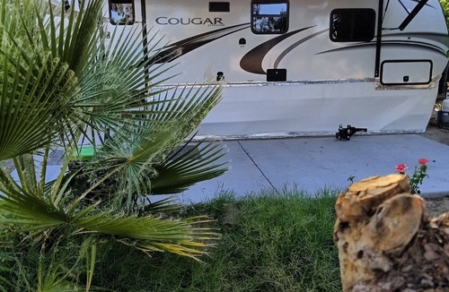 Death Valley Junction House | Glamorous camping in a beautiful like new 24' Cougar near Death Valley.