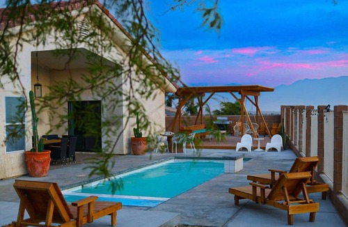 Desert Hot Springs House | Grand Mountain Villa Pool Spa Patio View
