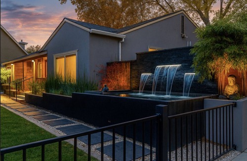 Chico House | Japanese-Style Retreat: Fountain, Hot Tub, Arcade