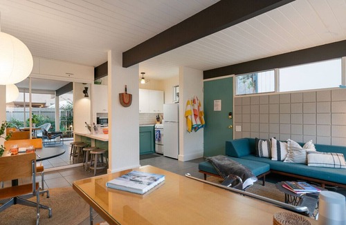 Twin Palms Condo | Jewel Box Mid-Century Bungalow at Ocotillo Lodge