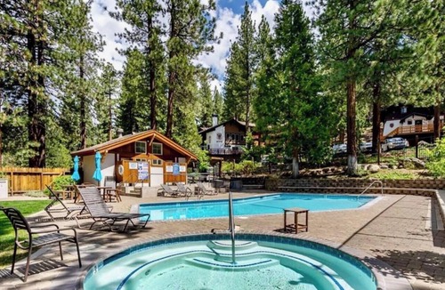 Incline Village House | Lake Tahoe Lodge Huge Deck Seasonal Hot Tub Lake Views BBQ