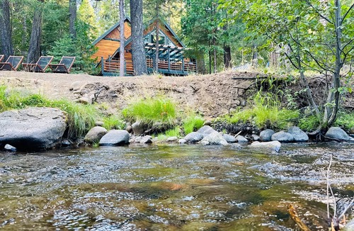 Shingletown Cabin | Lassen Creekside Cabin, 9 Miles to Park, Fire Pit, Level 2 EV Charger, Pets!