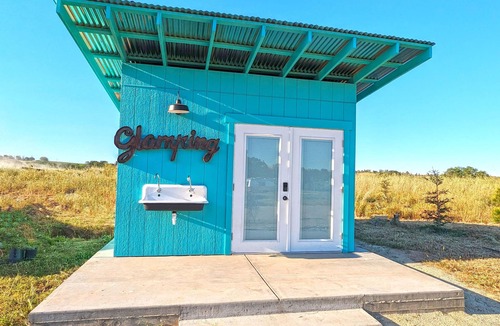Paso Robles RV Rental | Led Zeppelin Trailer - Led Zeppelin themed Airstream On Vineyard