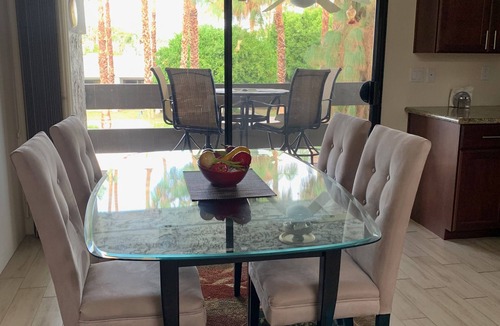 Palm Springs Condo | Lovely 1-bedroom Condo with Balcony - Mountain & Pool View -Golf, Shop, Play