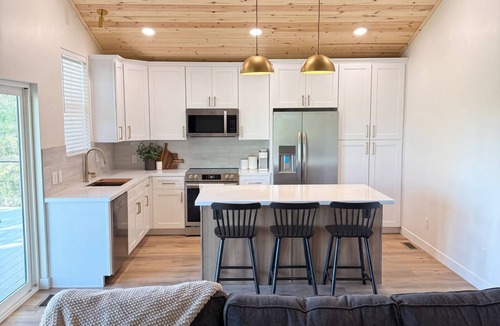 Overgaard Cabin | Luxe Forest A-Frame Escape w/Deck & Fire-Pit