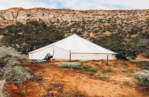 Hildale RV Rental | Luxury Glamping King Tent with A/C and BBQ Grill