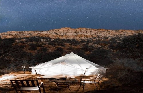 Hildale RV Rental | Luxury Glamping King Tent with A/C and BBQ Grill