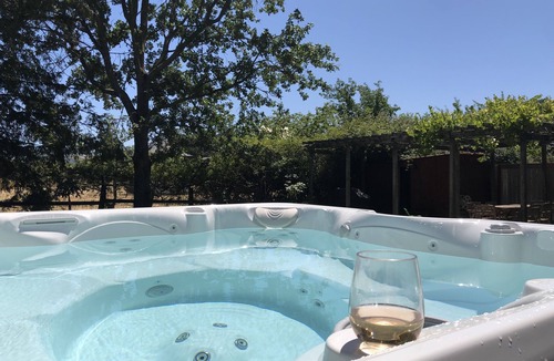 Sonoma House | Luxury Sonoma home with hot tub and beautiful deck and outdoor area