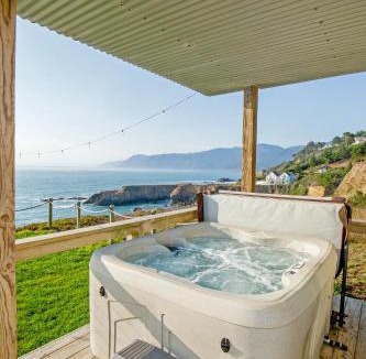 Shelter Cove Apartment | Magnificent Oceanview by OceanviewHotTubs Oceanfront! Shelter Cove, CA Tesla EV station