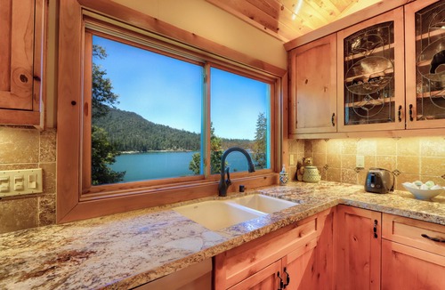 Bass Lake House | Majestic mountain lodge with private dock and shoreline