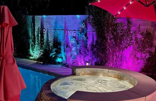 Desert Hot Springs Villa | Mineral Saltwater Solar heated Pool & Spa Oasis with mountain views and Koi pond