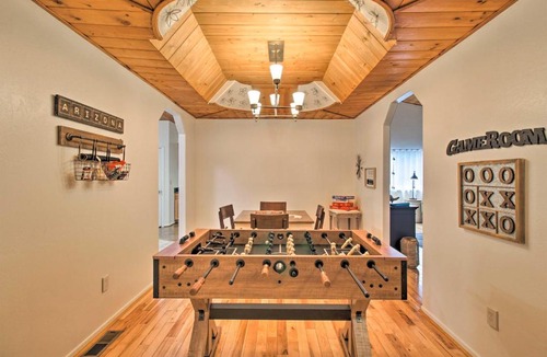 Pinetop House | Modern Pinetop Cabin with Game Area, Deck and Fire Pit