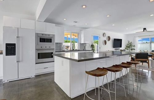 Racquet Club West House | Palm Springs oasis with pool, multiple patios & mountain views