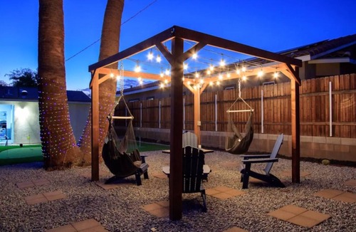North Palm Springs House | Palm Springs Oasis Private Pool & Spa Mini Golf 4BR Escape